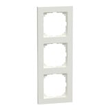Merten Rahmen dreifach für Senkrecht- und Waagerechtmontage aus Thermoplast, glänzend weiß (glänzend), Retail