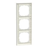 Merten Rahmen dreifach für Senkrecht- und Waagerechtmontage aus Thermoplast, glänzend weiß (glänzend), Retail