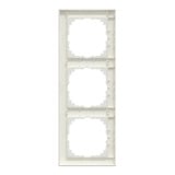 Merten Rahmen dreifach für Senkrecht- und Waagerechtmontage aus Thermoplast, glänzend weiß (glänzend), Retail