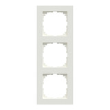 Merten Rahmen dreifach für Senkrecht- und Waagerechtmontage aus Thermoplast, glänzend weiß (glänzend), Retail