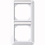 Merten Rahmen zweifach mit Beschriftungsträger weiß (glänzend), Retail