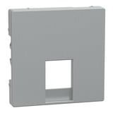 Merten Zentralplatte für RJ12-Telefonsteckdosen-Einsätze aluminium, Retail