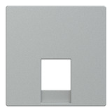 Merten Zentralplatte für RJ12-Telefonsteckdosen-Einsätze aluminium, Retail