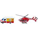 SIKU 1748 SUPER Mercedes-Benz Rettungswagen und Helikopter, Modellfahrzeug 