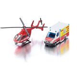 SIKU SUPER Mercedes-Benz Rettungswagen und Helikopter, Modellfahrzeug 
