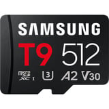 Samsung T9 microSDXC 512 GB, Speicherkarte schwarz, mit USB-Kartenleser