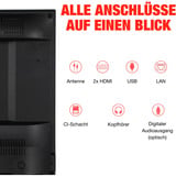 Telefunken D65Q920B2CW, QLED-Fernseher 164 cm (65 Zoll), schwarz, UltraHD/4K, VIDAA OS-Betriebssystem