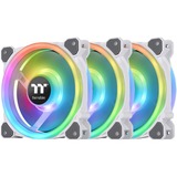 Thermaltake Riing Trio 12 RGB Radiator Fan White TT Premium Edition, Gehäuselüfter weiß, 3er Pack inkl. Controller