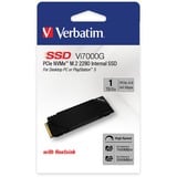 Verbatim Vi7000G 1 TB, SSD schwarz, PCIe 4.0 x4, NVMe, M.2 2280, Kühlkörper
