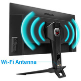 ASRock PG32QF2B, Gaming-Monitor 80 cm (31.5 Zoll), schwarz, QHD, VA, HDMI, DP, Free-Sync, Wi-Fi-Antenne, 165Hz Panel