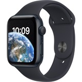 Apple Watch SE (2022), Smartwatch nachtblau, 44mm, Sportarmband, Aluminium-Gehäuse
