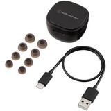 Audio-Technica ATH-SQ1TWBK, Kopfhörer schwarz, Bluetooth, USB-C