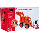 BIG Power-Worker Müllwagen + Figur, Spielfahrzeug orange/grau