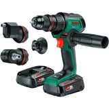 Bosch Heimwerken & Garten Akku-Bohrschrauber AdvancedDrill 18V-80 QuickSnap + Zubehör grün/schwarz, 2x Li-Ionen Akku 2,5Ah, Koffer, POWER FOR ALL ALLIANCE