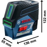 Bosch Kombilaser GCL 2-50 CG Professional + RM2, Kreuzlinienlaser blau/schwarz, L-BOXX, mit Halterung