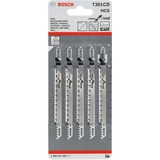 Bosch Stichsägeblatt T 301 CD Clean for Wood, 117mm 5 Stück