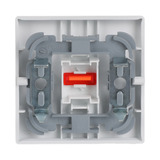 Busch-Jaeger Kontrollwippe einteilige Wippe Aus, Wechselschalter, Kreuzschalter, Taster weiß (matt), Retail