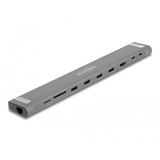 DeLOCK USB Type-C Slim Dockingstation 4K grau, HDMI / USB 3.2 Gen 1 / LAN / SD / PD 3.0