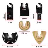 EINHELL 6-teiliges Multitool-Zubehör-Set, Schleifscheibe für Multifunktionswerkzeuge