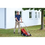 Einhell Akku-Rasenmäher GE-CM 18/33 Li Kit, 18Volt rot/schwarz, Li-Ionen Akku 4,0Ah