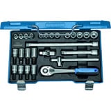 GEDORE Steckschlüssel-Satz 3/8" 6-kant IN-IS-PH, 26-teilig mit Umschalt-Knarre
