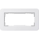 Gira Abdeckrahmen zwei fach ohne Montagerahmen, Abdeckung weiß, Retail