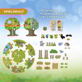 HABA 3D-Puzzle-Spielwelt Obstgarten 40 Teile, 2 Holzfiguren