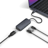  HyperDrive Next 4 Port USB-C Hub, Dockingstation nachtblau, 100W Passthrough