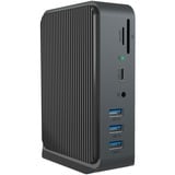 ICY BOX IB-DK2261AC, Dockingstation anthrazit, USB-A, USB-C, HDMI, SD, MicroSD