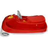 Jamara Snow Play - Bob Ralley 100 cm mit Lenkrad und Bremse, Schlitten rot