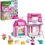LEGO 10942 DUPLO Minnies Haus mit Café, Konstruktionsspielzeug Minnie Maus Spielzeug zum Bauen ab 2 Jahren, Kinderspielzeug mit Puppenhaus