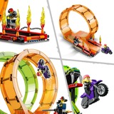 LEGO 60339 City Stuntz Stuntshow-Doppellooping Set, Konstruktionsspielzeug Inkl. Rampe, Monstertruck, 2x Motorrad und 7 Minifiguren