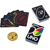 Mattel Games UNO Premium - 50 Jahre UNO Jubiläumsausgabe mit Münze, Kartenspiel 
