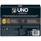 Mattel Games UNO Premium - 50 Jahre UNO Jubiläumsausgabe mit Münze, Kartenspiel 