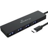 MediaRange USB Type-C™ auf USB 3.0 Verteiler 1:4, bus-gespeist, USB-Hub schwarz
