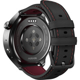 Motorola moto watch ultra, Smartwatch schwarz/grau, Gun Metal, schwarzes Silikon- und Leder-Armband