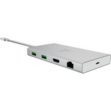 Razer USB-C Dock - Mercury, Dockingstation silber, USB-A, USB-C, Gigabit LAN, HDMI, PD