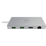 Razer USB-C Dock - Mercury, Dockingstation silber, USB-A, USB-C, Gigabit LAN, HDMI, PD