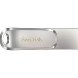 SanDisk Ultra Dual Drive Luxe 64 GB, USB-Stick silber, USB-A 3.2 Gen 1, USB-C 3.2 Gen 1