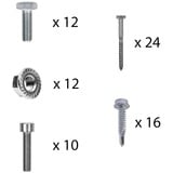  Befestigung 3-fach verstellbar, für Schrägdachmontage, 35mm Rahmenhöhe, Halterung 0% MWST, für 4 Solarpanels