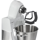 Bosch Home MUM6EW22 Küchenmaschine weiß/edelstahl, 1.600 Watt, Serie 6, Patisserie-Set, Mixaufsatz
