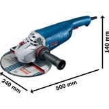 Bosch Professional Winkelschleifer GWS 22-230 J Professional blau, 2.200 Watt, inkl. Diamanttrennscheibe