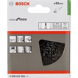 Bosch Topfbürste Clean for Inox, Ø 65mm, gewellt 0,3mm Edelstahldraht, M14, für Winkelschleifer