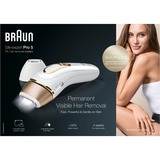 Braun Silk-expert Pro 5 IPL PL5154, Haarentferner weiß/gold, inkl. Tasche + Venus Extra Smooth