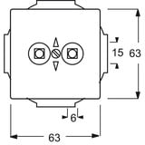 Busch-Jaeger Potentialausgleich Aluminium 2-fach Unterputz, Dose aluminium, Retail