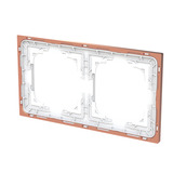 Busch-Jaeger Rahmen zwei-fach mit Dekorring gold, Retail