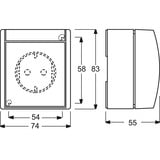 Busch-Jaeger Schutzkontaktsteckdose mit EDV Namensschild blau, Retail