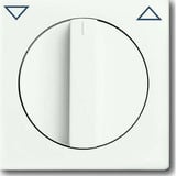 Busch-Jaeger Zentralscheibe mit Drehknopf für Jalousie, Abdeckung weiß (matt), Retail