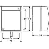 Busch-Jaeger Zugwechselschalter 2610/6 W-53 Aufputz mit Zugschnur Bedienung grau, Retail