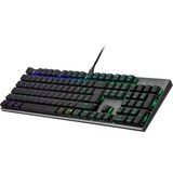 Cooler Master SK652, Gaming-Tastatur gunmetal/schwarz, DE-Layout, TTC Low Profile RGB Red